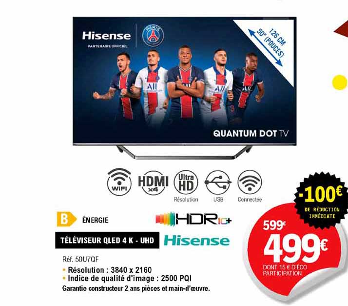 Téléviseur Qled 4k Uhd Hisense