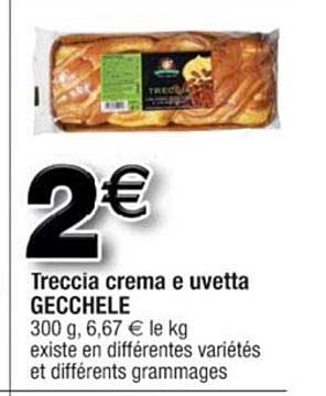 treccia crema e uvetta gecchele