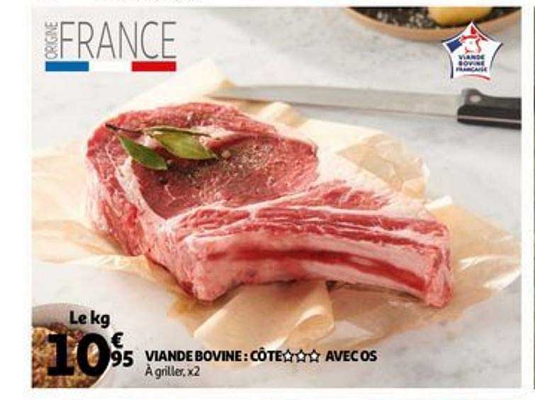 Viande Bovine : Côte Avec Os