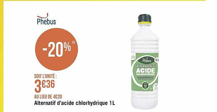 alternatif d'acide chlorhydrique 1l