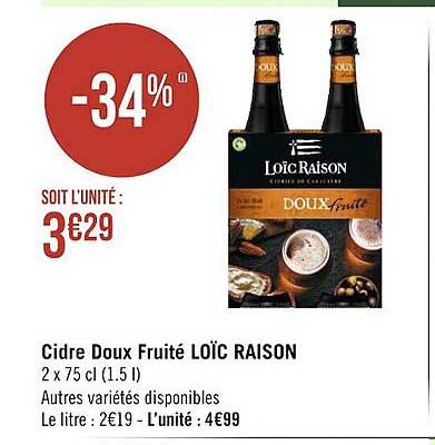 cidre doux fruité loïc raison