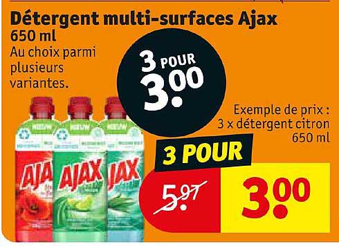 détergent multi-surfaces ajax