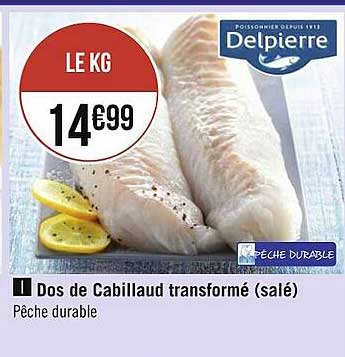 Dos De Cabillaud Transformé (salé)