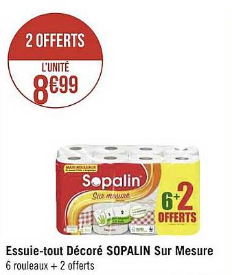 essuie-tout décoré sopalin sur mesure