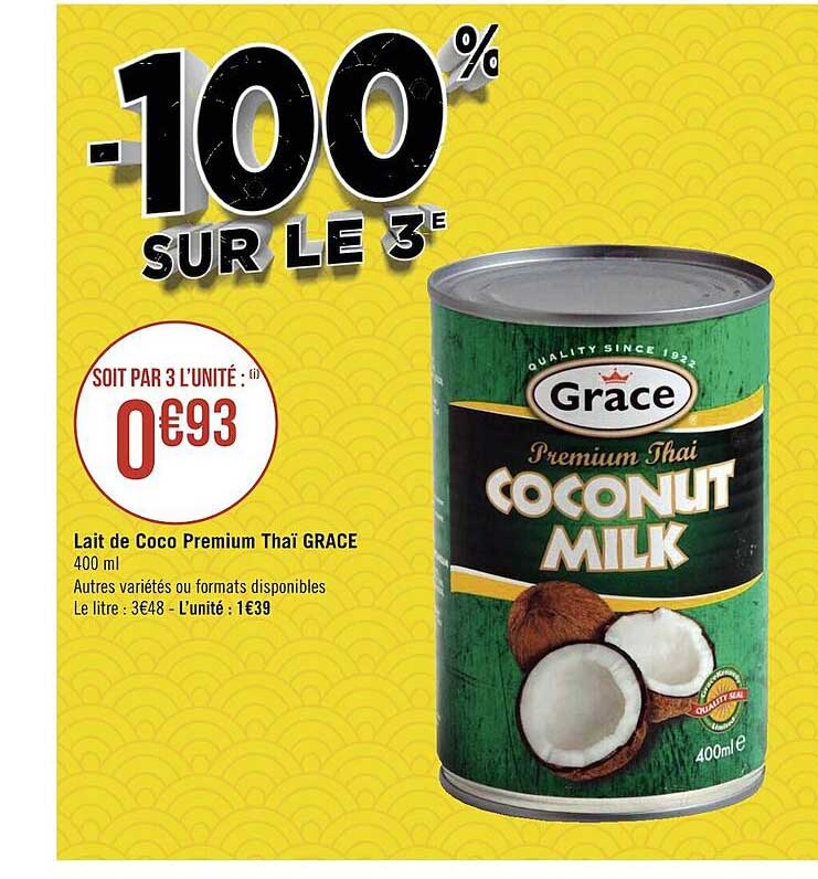 Lait De Coco Premium Thaï Grâce