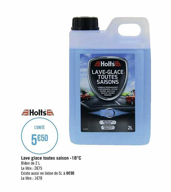 lave glace toutes saison -18°c holts