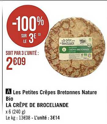 les petites crêpes bretonnes nature bio la crêpe de broceliande