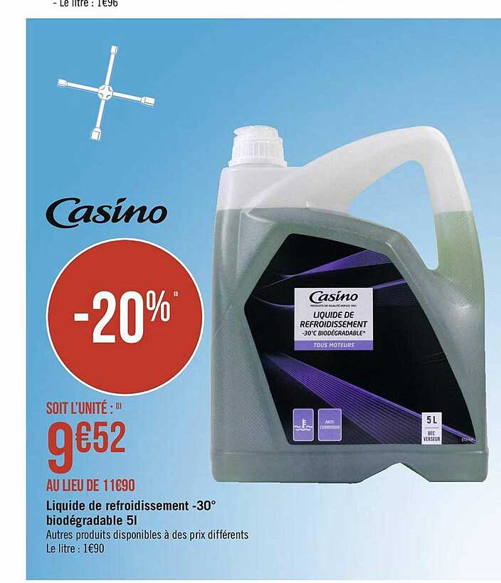 liquide de refroidissement -30° biodégradable 5l