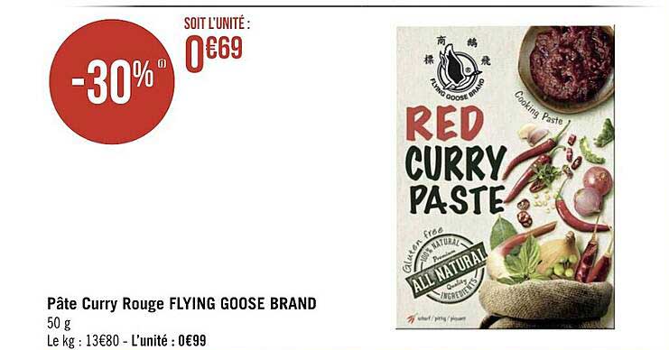 pâte curry rouge flying goose brand