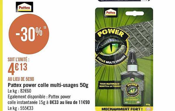 pattex power colle multi-usages 50g