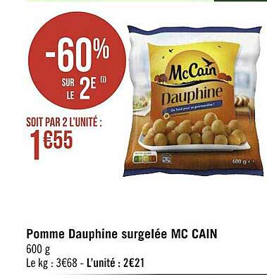 pomme dauphine surgelée mc cain