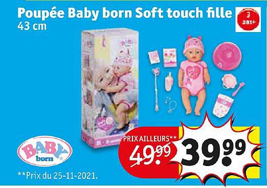 poupée baby born soft touch fille