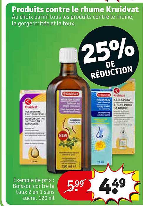 produits contre le rhume kruidvat 25% de réduction