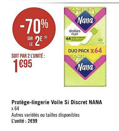 protège-lingerie voile si discret nana