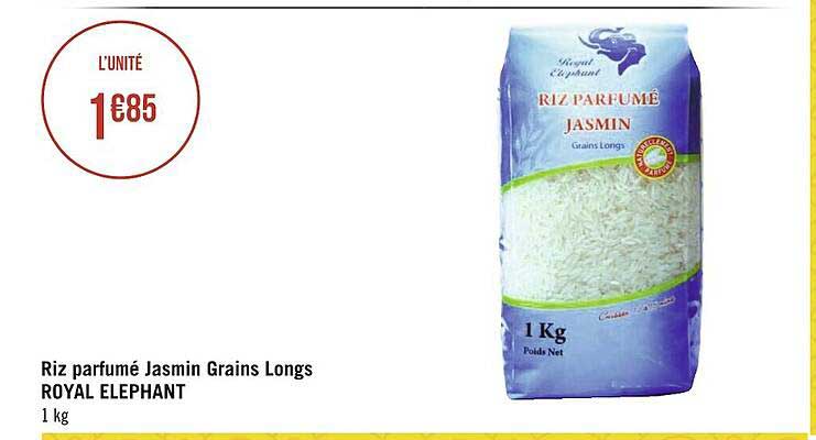 riz parfumé jasmin grains longs royal éléphant