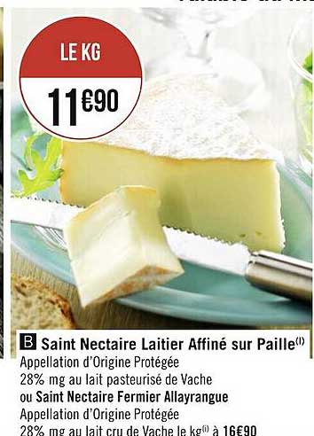 Saint Nectaire Laitier Affiné Sur Paille Ou Saint Nectaire Fermier Allayrangue