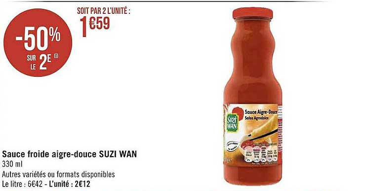 sauce froide aigre-douce suzi wan