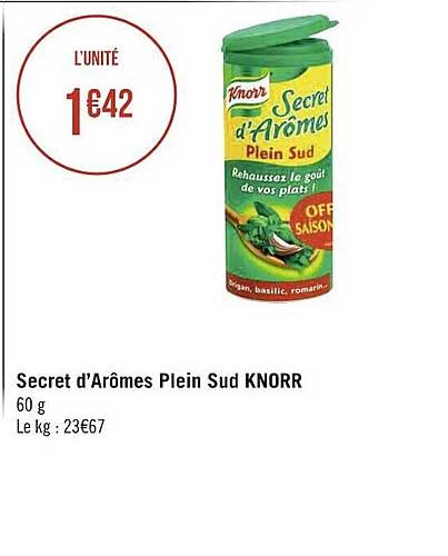 secret d'arômes plein sud knorr