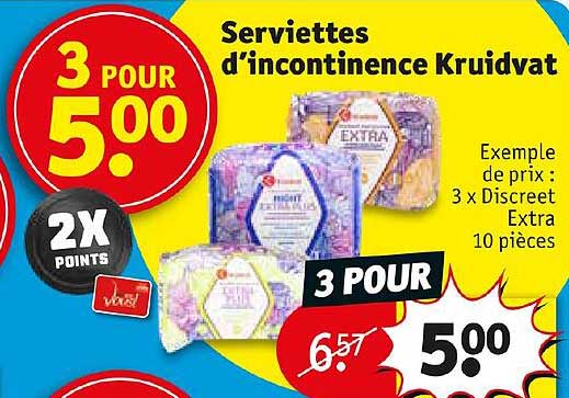 serviettes d'incontinence kruidvat