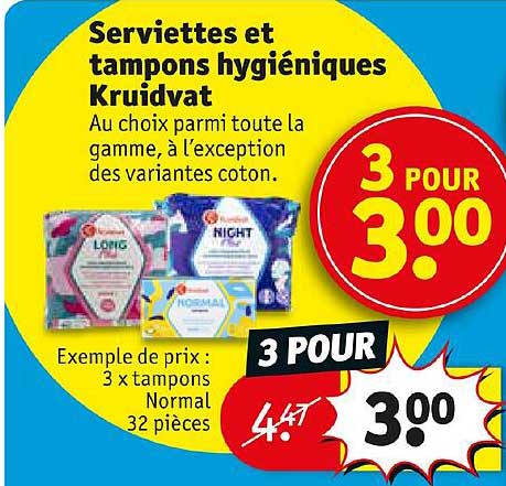 serviettes et tampons hygiéniques krudvat
