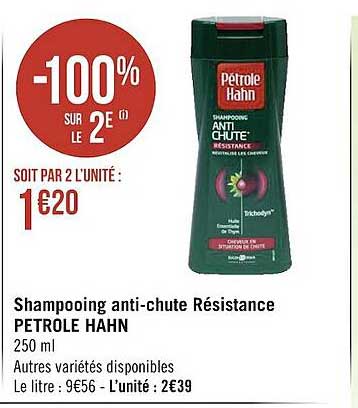 shampooing anti-chute résistance pétrole hahn