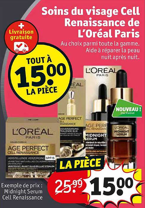 soins du visage cell renaissance de l'oréal paris