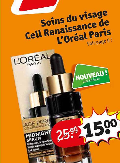 soins du visage cell renaissance de l'oréal paris