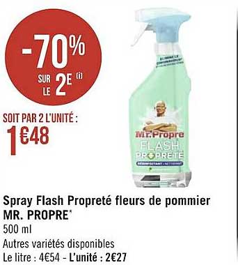 spray flash propreté fleurs de pommier mr. propre
