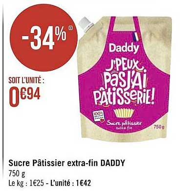 Sucre Pâtissier Extra-fin Daddy