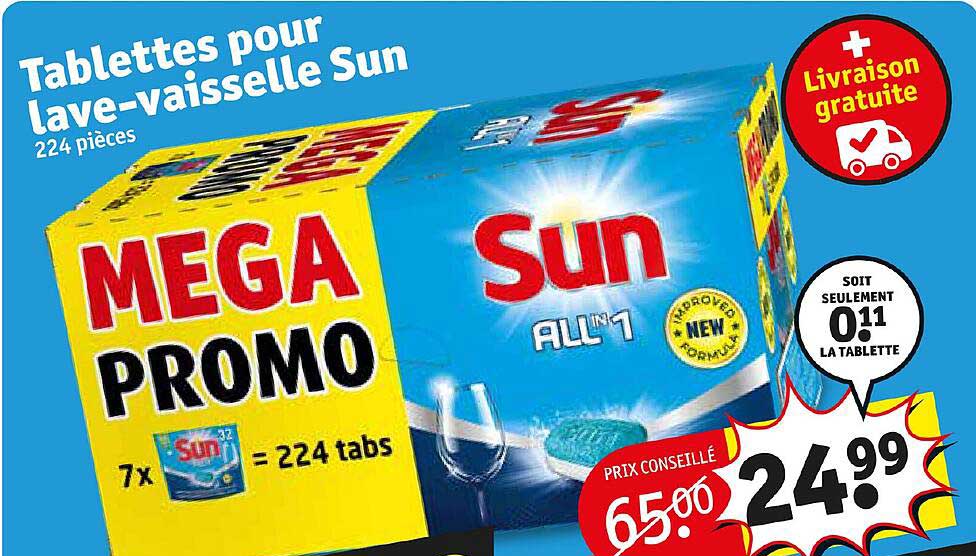 tablettes pour lave-vaisselle sun