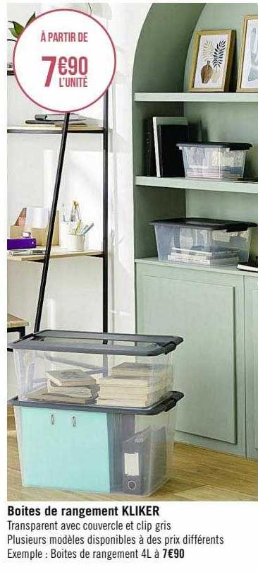 boîtes de rangement kliker