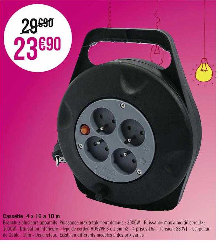 cassette 4 x 16 a 10 m