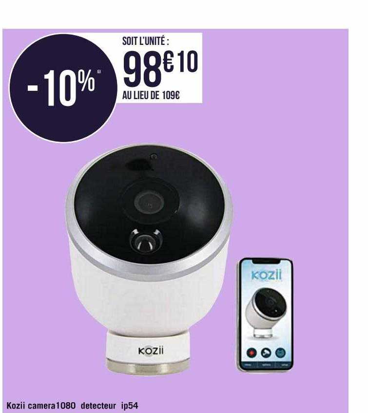kozii camera 1080 détecteur ip54