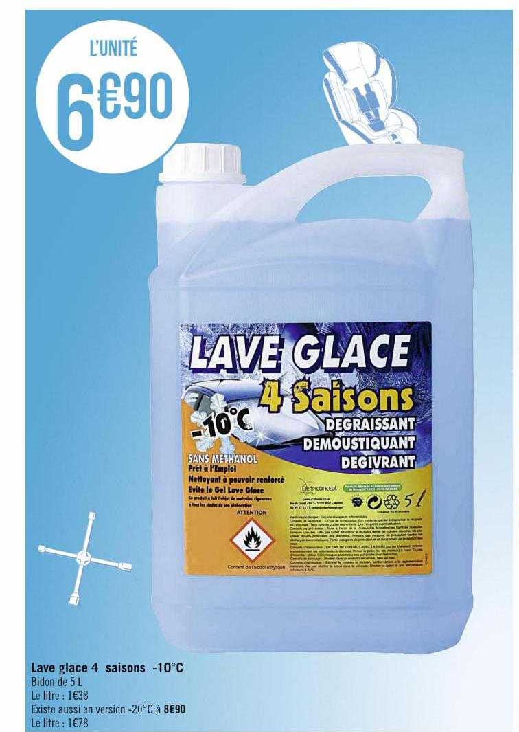 lave glace 4 saisons -10°c