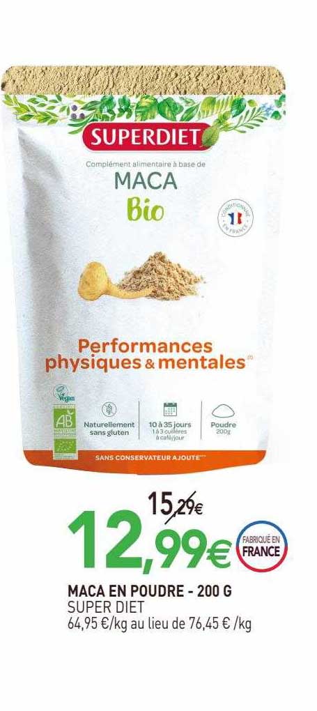 maca en poudre super diet - 200 g