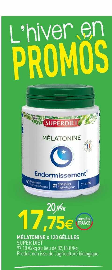 mélatonine x 120 gélules super diet