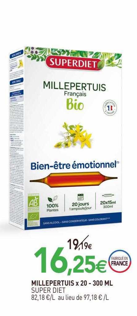 Millepertuis X 20 Super Diet - 300ml