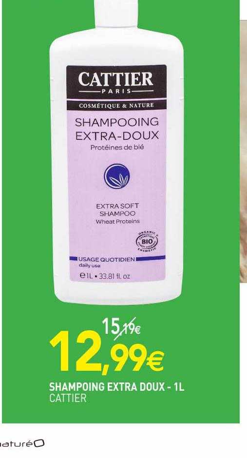 Shampoing Extra Doux Cattier - 1l