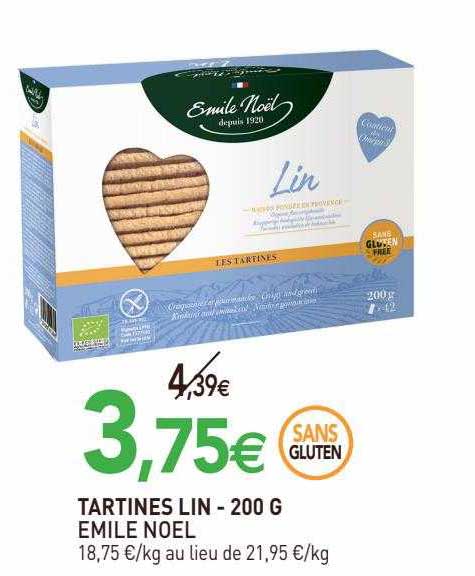 tartines lin émile noël - 200 g