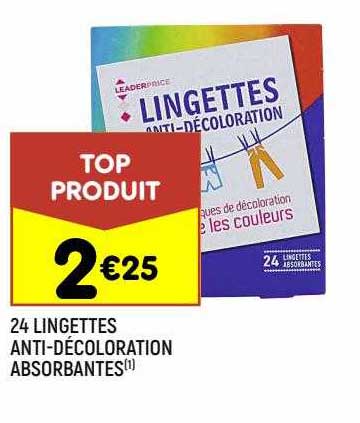 24 lingettes anti-décoloration absorbantes