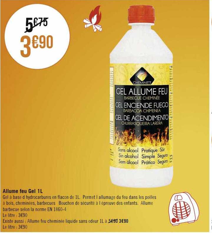 allume feu gel 1 l