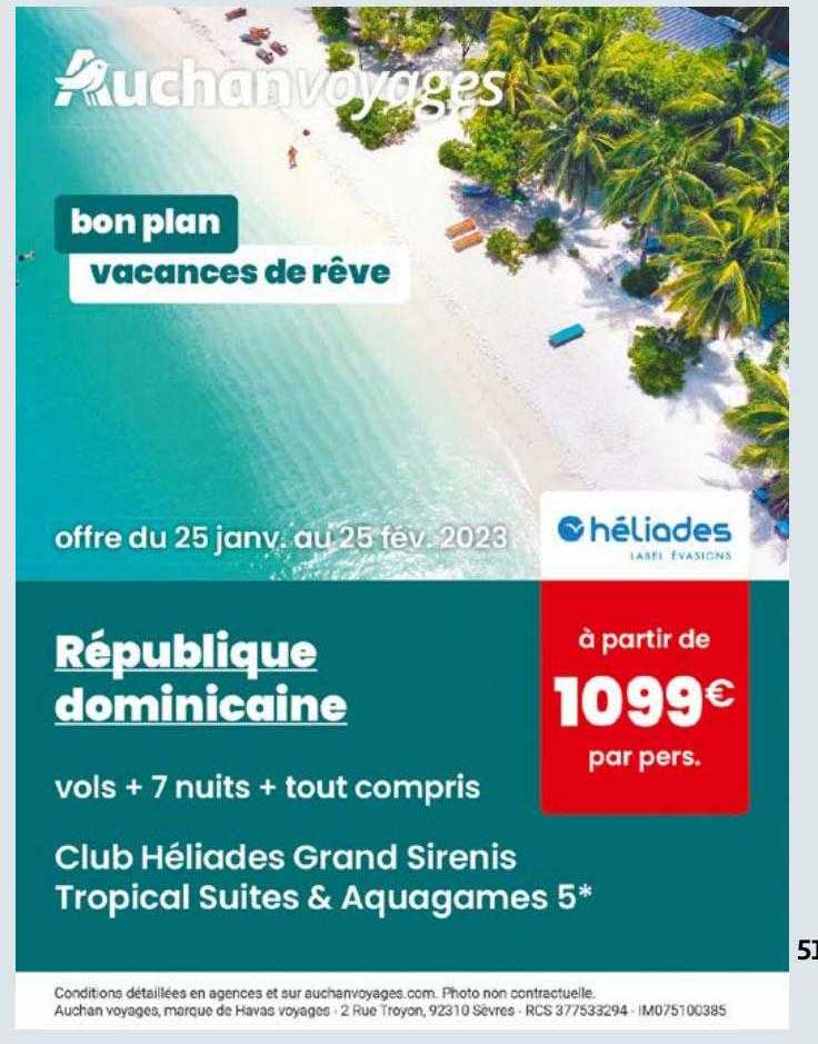 auchan voyages : république dominicaine