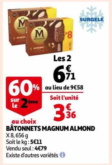 bâtonnets magnum almond