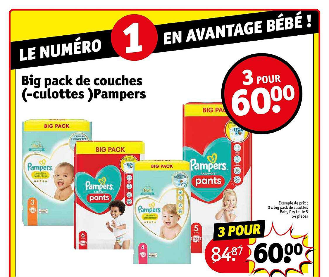 big pack de couches (-culottes) pampers