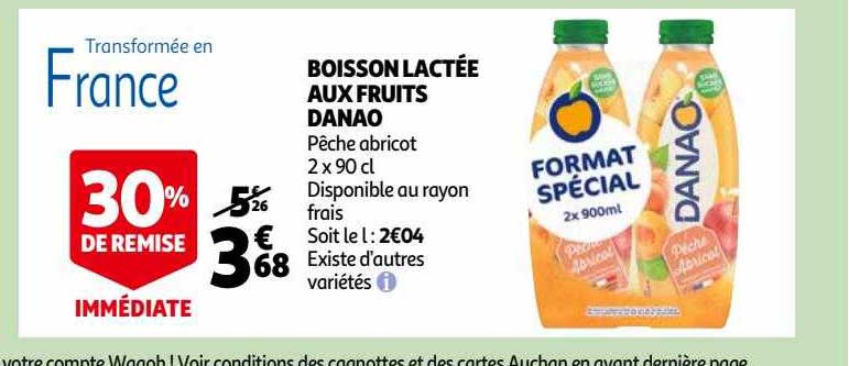 boisson lactée aux fruits danao