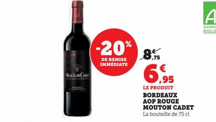 bordeaux aop rouge mouton cadet