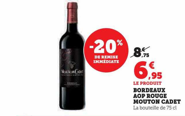 Bordeaux Aop Rouge Mouton Cadet