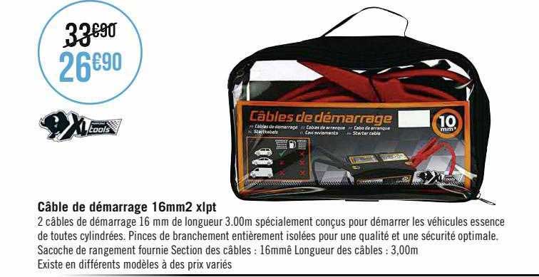 câble de démarrage 16mm2 xlpt