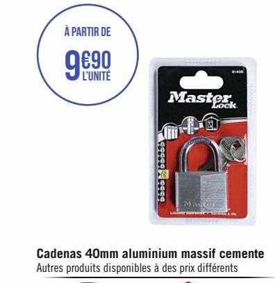 cadenas 40mm aluminium massif cemente