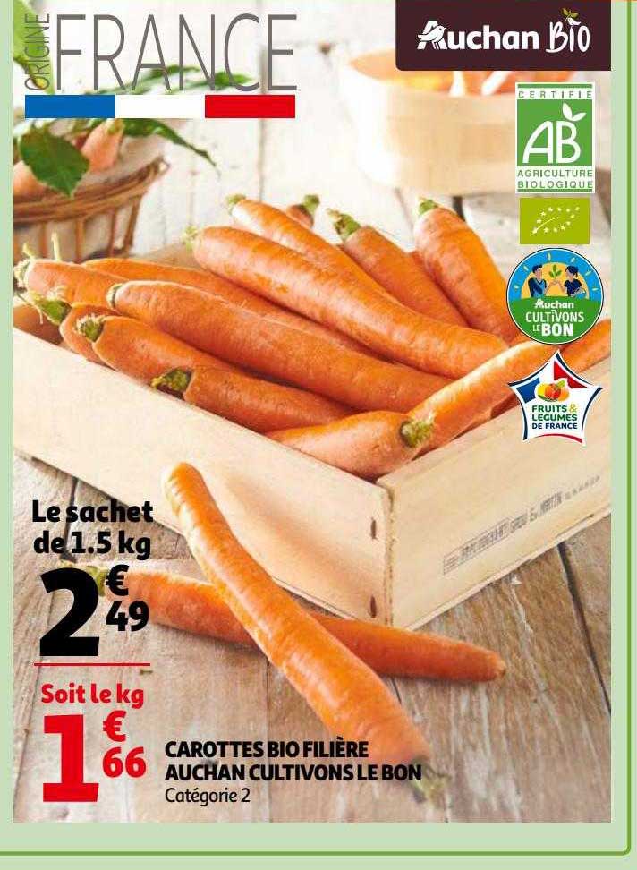 carottes bio filière auchan cultivons le bon